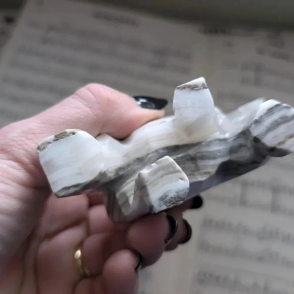 Gray Marble Elephant Sculpture - Picture 10 of 10